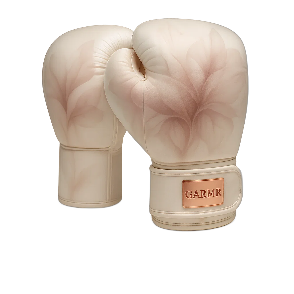 GARMR: Bloomveil — soft floral embossing on cream leather